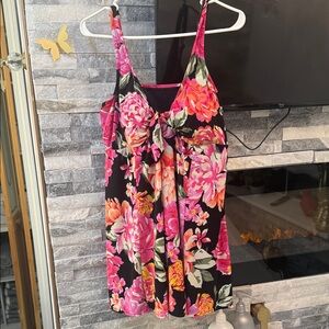 Vibrant Floral Women's One Piece Swimsuit NWOT